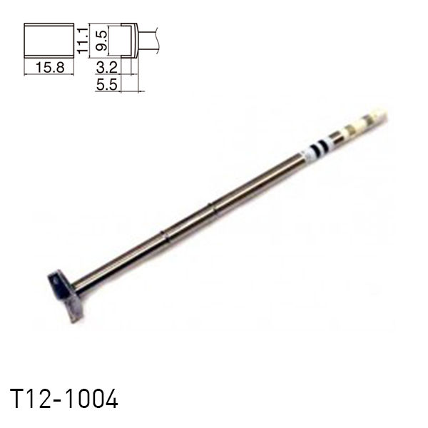Hakko T12-1004 Tunnel Soldering Iron Tips for soldering station FM202, FM203, FM204, FM206, FM950, FX951, FX952 and soldering iron FM2027, FM2028