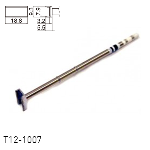 Hakko T12-1007 Tunnel Soldering Iron Tips for soldering station FM202, FM203, FM204, FM206, FM950, FX951, FX952 and soldering iron FM2027, FM2028