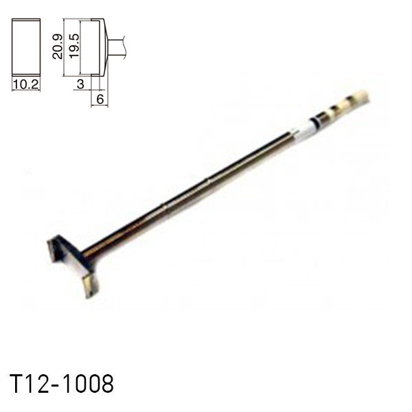 Hakko T12-1008 Tunnel Soldering Iron Tips for soldering station FM202, FM203, FM204, FM206, FM950, FX951, FX952 and soldering iron FM2027, FM2028