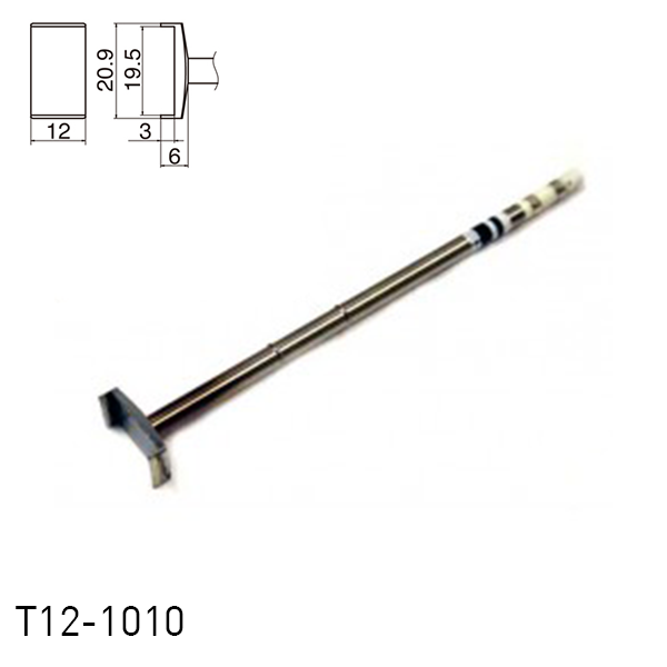 Hakko T12-1010 Tunnel Soldering Iron Tips for soldering station FM202, FM203, FM204, FM206, FM950, FX951, FX952 and soldering iron FM2027, FM2028
