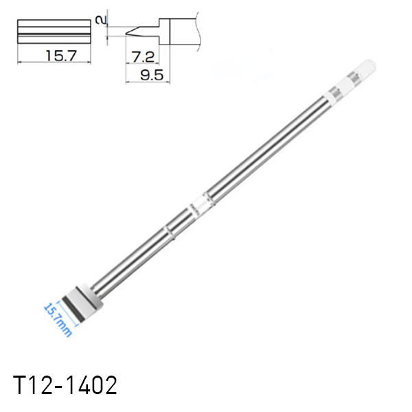 Hakko T12-1402 Spatula Soldering Iron Tips for soldering station FM202, FM203, FM204, FM206, FM950, FX951, FX952 and soldering iron FM2027, FM2028