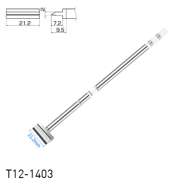 Hakko T12-1403 Spatula Soldering Iron Tips for soldering station FM202, FM203, FM204, FM206, FM950, FX951, FX952 and soldering iron FM2027, FM2028