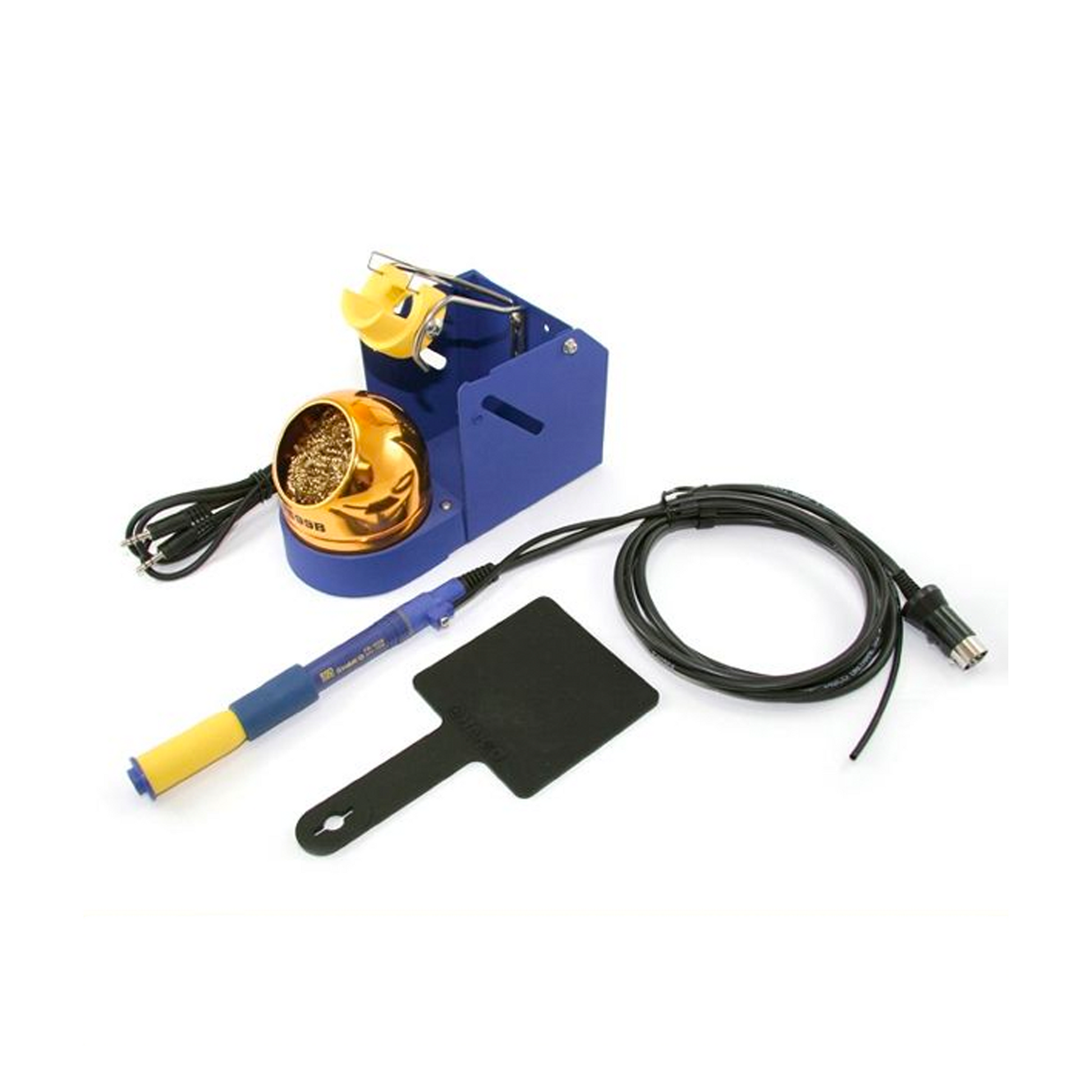 Hakko soldering iron FM2026 conversion kit N2 soldering with nozzle for PCB SMT assembly production line. consist of soldering iron holder with brass wire cleaning sponge, soldering iron excluding tip, heat resistant pad, cable