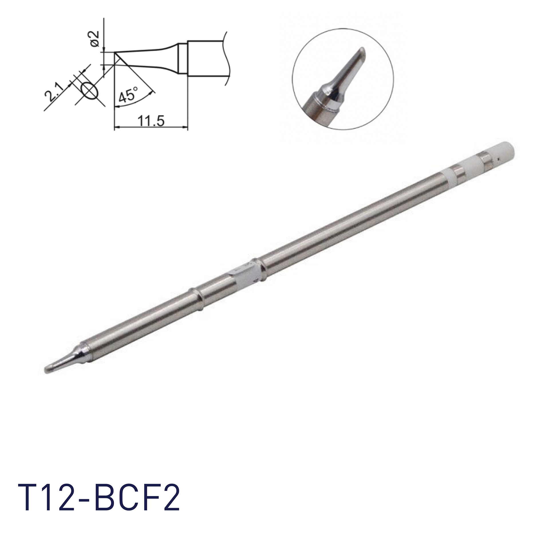 Hakko T12-BCF2 Soldering Iron Tips for soldering station FM202, FM203, FM204, FM206, FM950, FX951, FX952 and soldering iron FM2027, FM2028