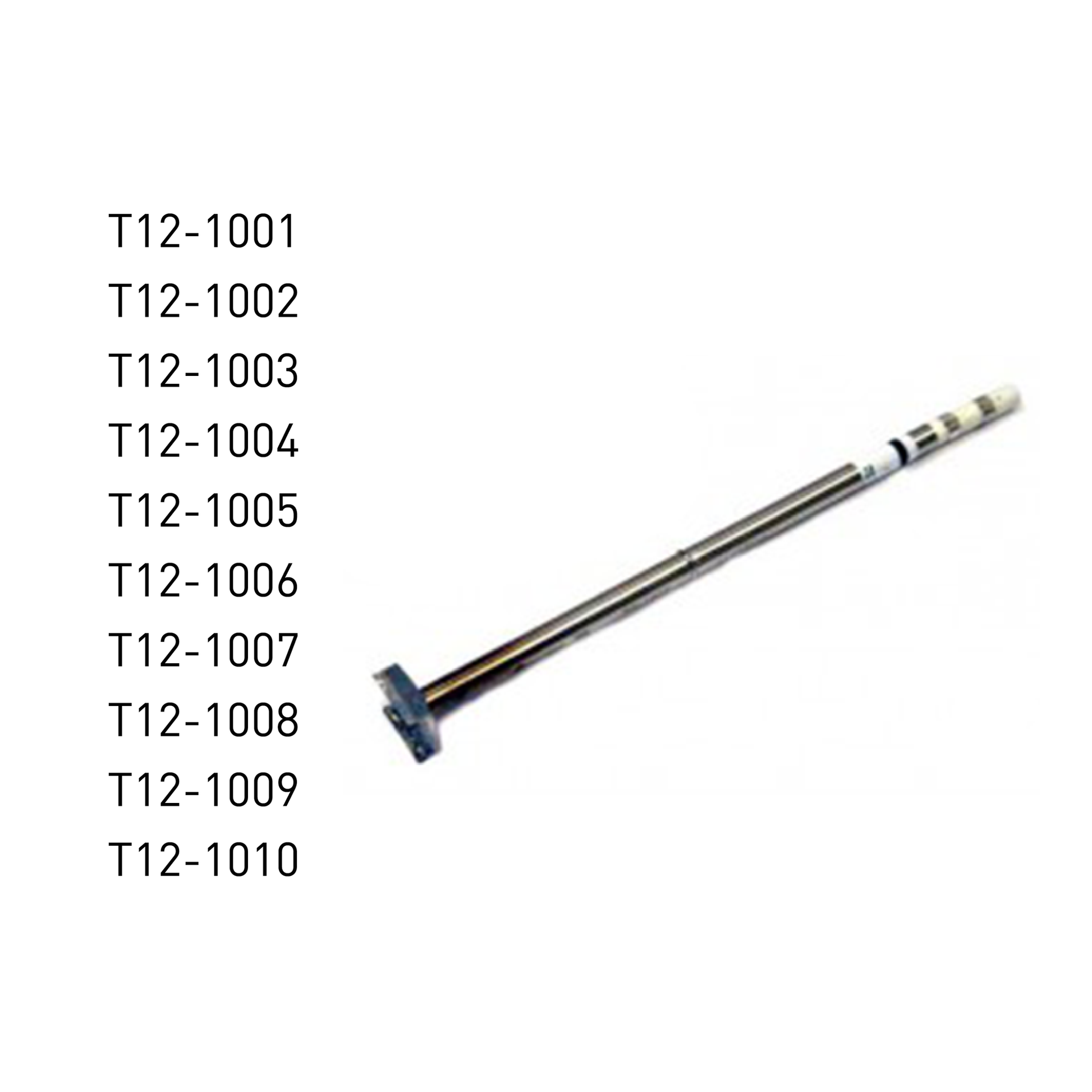 T12 Tunnel Soldering Iron Tips T12-1001, T12-1002, T12-1003, T12-1004, T12-1005, T12-1006, T12-1007, T12-1008, T12-1009, T12-1010