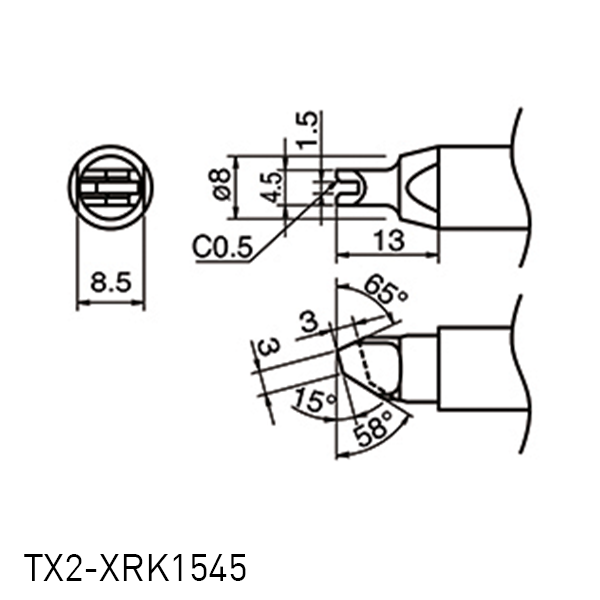 Hakko TX2 Series Soldering Tip TX2-XRK1545