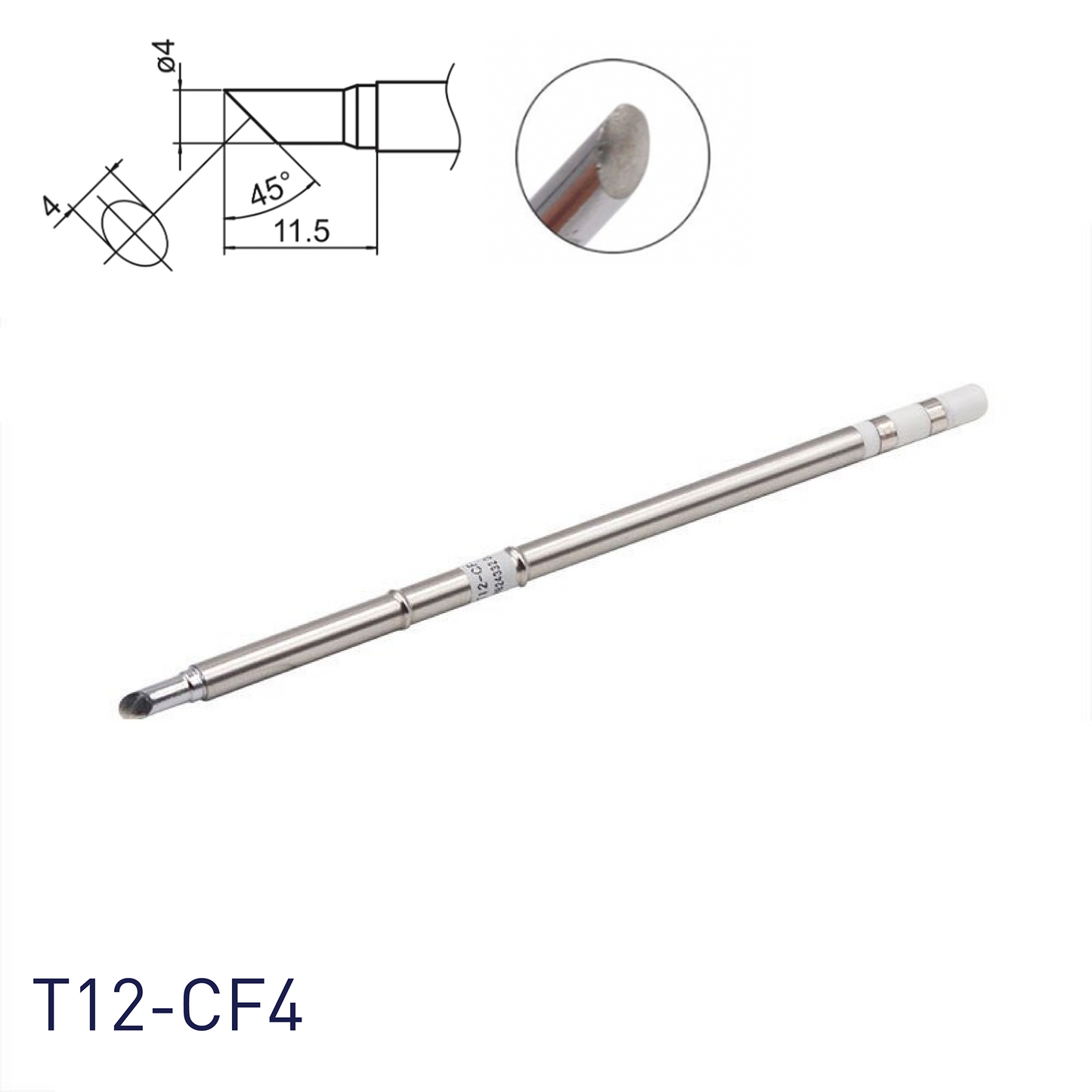 Hakko T12-CF4 Soldering Iron Tips for soldering station FM202, FM203, FM204, FM206, FM950, FX951, FX952 and soldering iron FM2027, FM2028