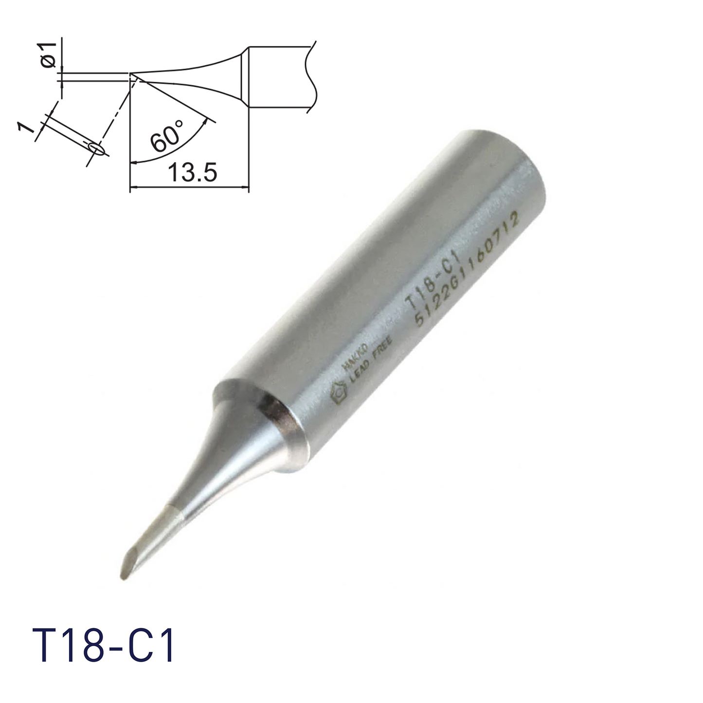 Hakko T18-C1 for soldering station FX888, FX888D, FX889, FR701, FR702, FX600 & soldering iron FX8801, FX600