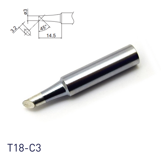 Hakko T18-C3 for soldering station FX888, FX888D, FX889, FR701, FR702, FX600 & soldering iron FX8801, FX600