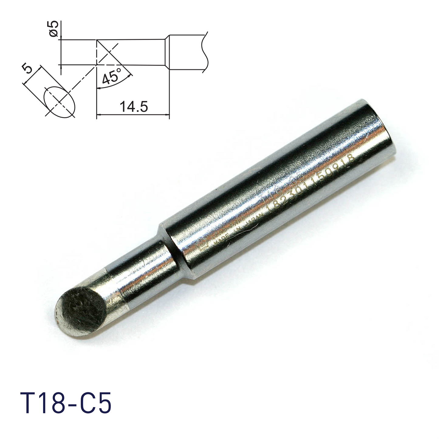 Hakko T18-C5 for soldering station FX888, FX888D, FX889, FR701, FR702, FX600 & soldering iron FX8801, FX600