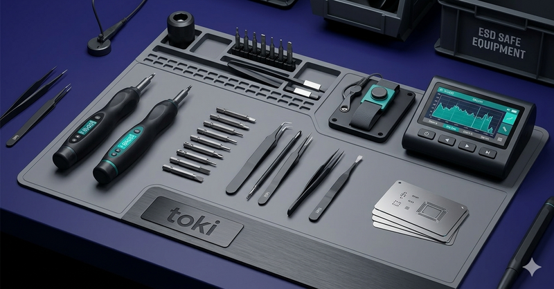Authorized distributor of smart torque screwdrivers and ESD-safe equipment by Toki Automation, featuring precision assembly tools for high-reliability electronics manufacturing