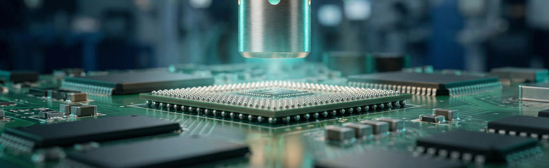 High-precision BGA rework station with split-vision optical alignment and multi-zone infrared heating for safe component replacement on high-density PCBA