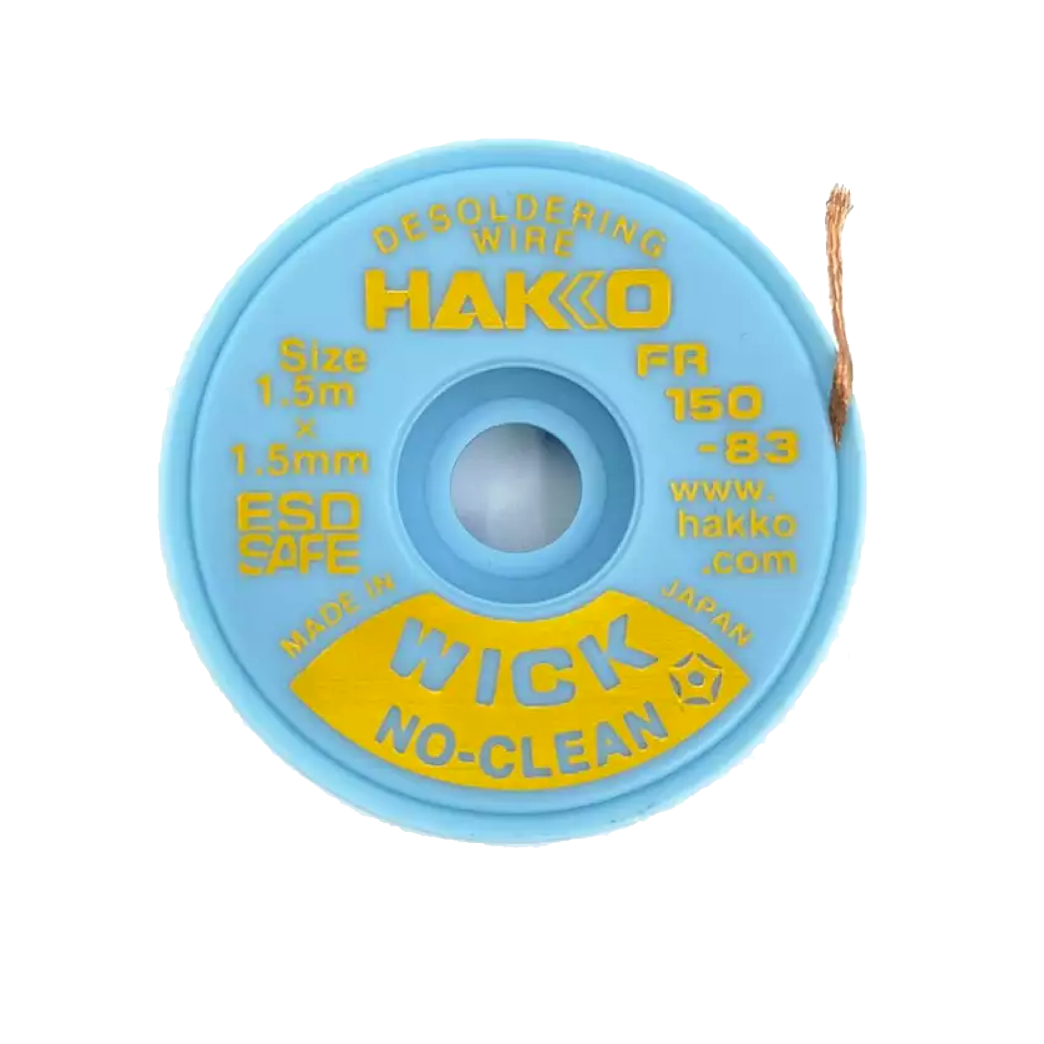 Hakko_ FR150-83 No Clean Wick Desoldering Wire (1.5m × 1.5mm)_ Desoldering Wick_ Hakko Products