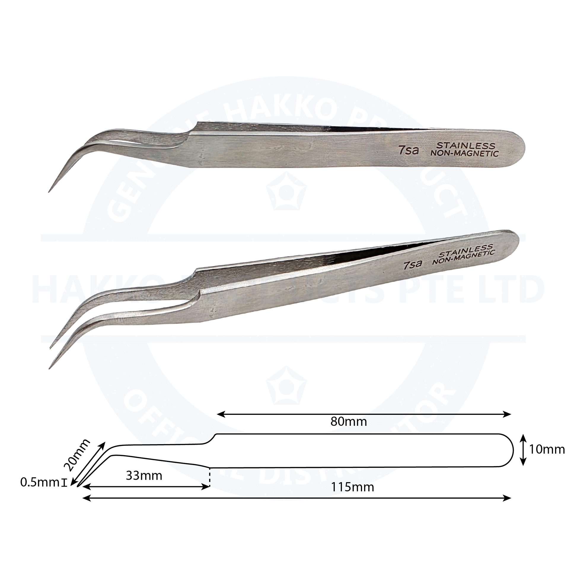 7SA Stainless Steel Tweezers