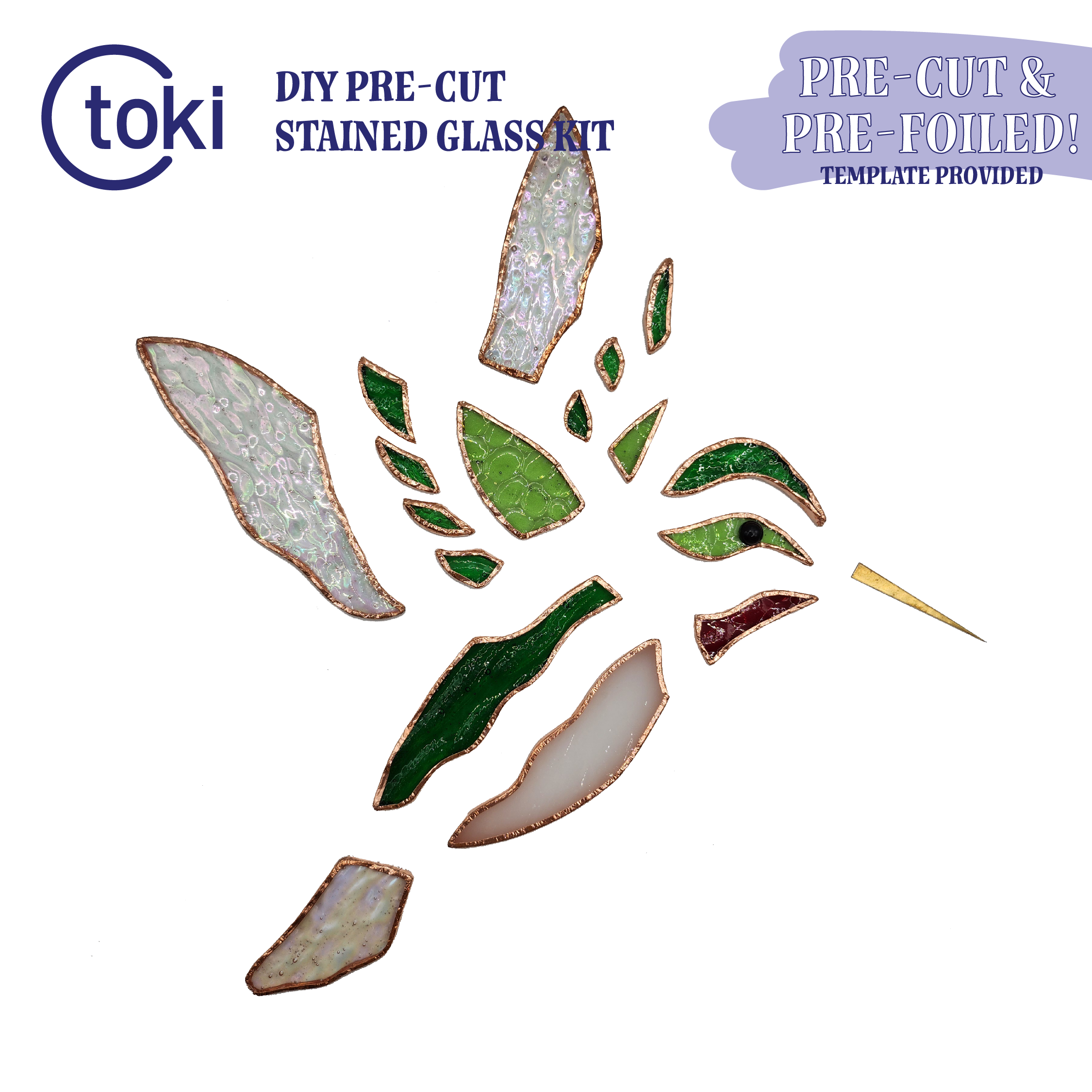 Pre-Cut Bird Stained Glass DIY