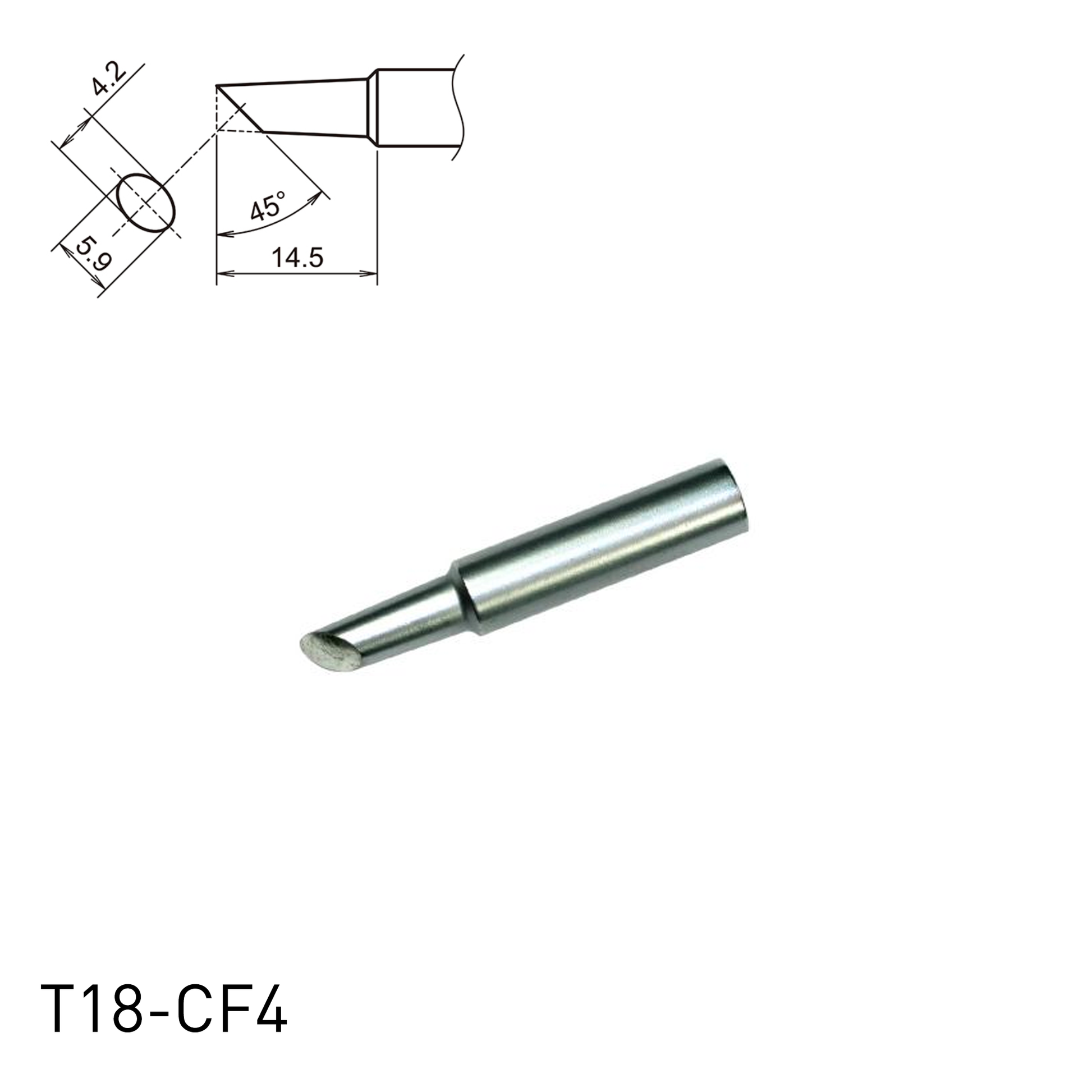 T18-CF4 Bevel Tip