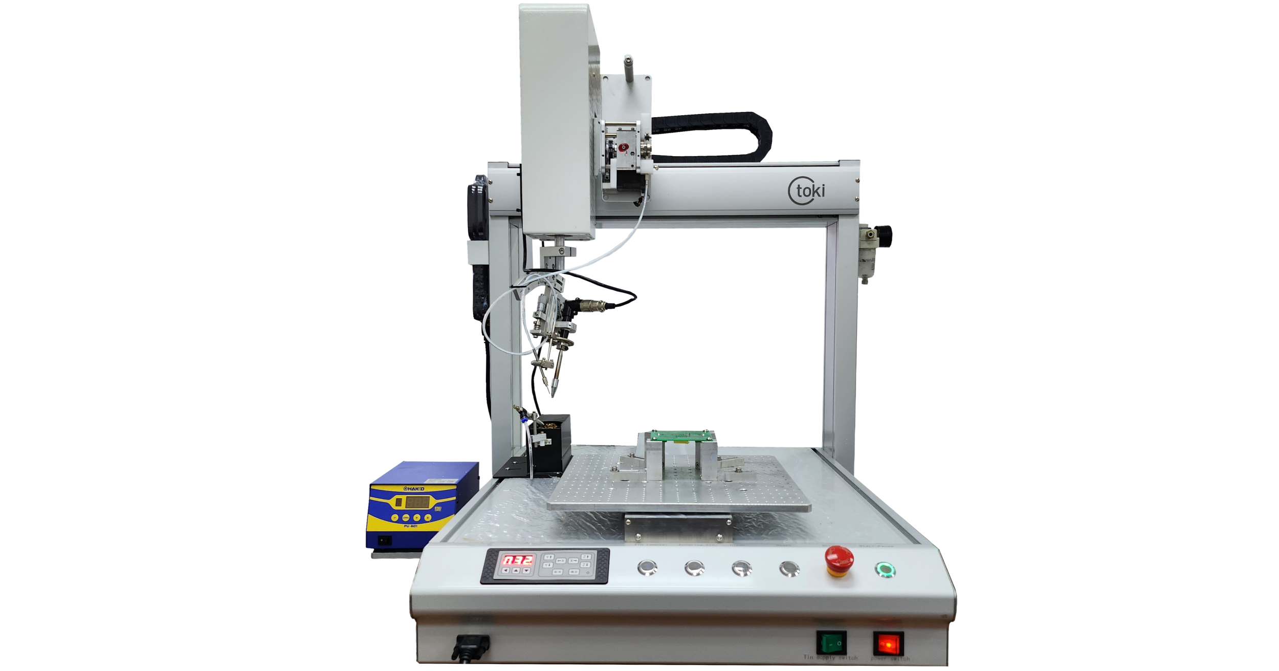 Auto Soldering machine on a white background