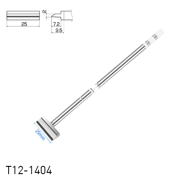 Hakko T12-1404 Spatula Soldering Iron Tips for soldering station FM202, FM203, FM204, FM206, FM950, FX951, FX952 and soldering iron FM2027, FM2028