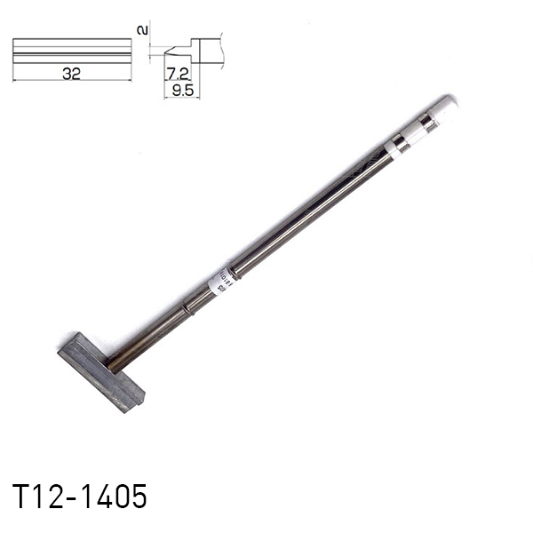 Hakko T12-1405 Spatula Soldering Iron Tips for soldering station FM202, FM203, FM204, FM206, FM950, FX951, FX952 and soldering iron FM2027, FM2028