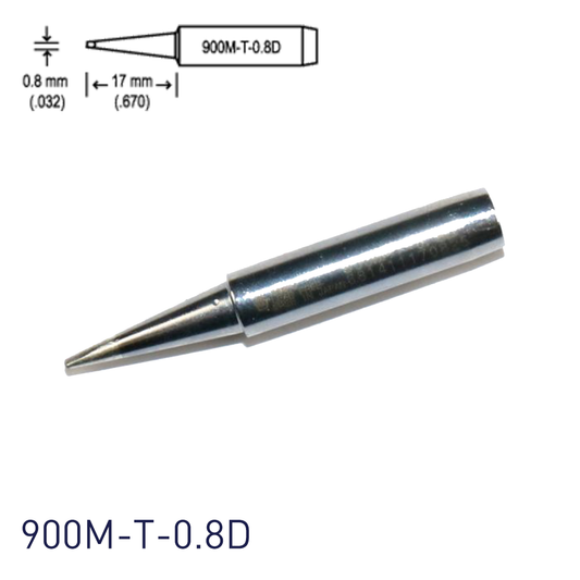 Hakko 900M-T-0.5D Soldering Iron Tips for for soldering station 928, 937, 701, 702B, 936, 933/934 and handpieces 900M(ESD), 907 and 933
