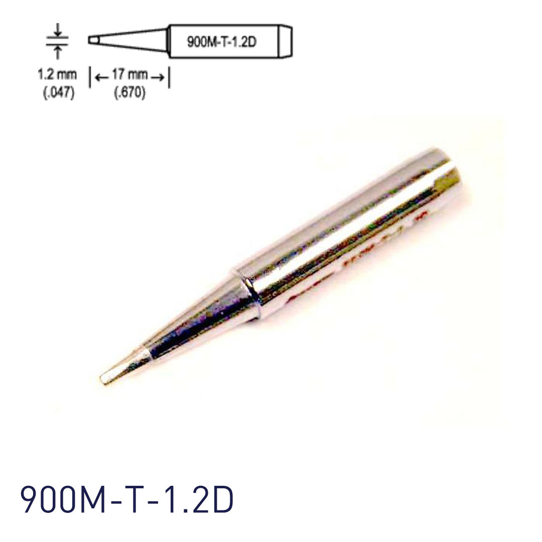 Hakko 900M-T-1.2D Soldering Iron Tips for for soldering station 928, 937, 701, 702B, 936, 933/934 and handpieces 900M(ESD), 907 and 933