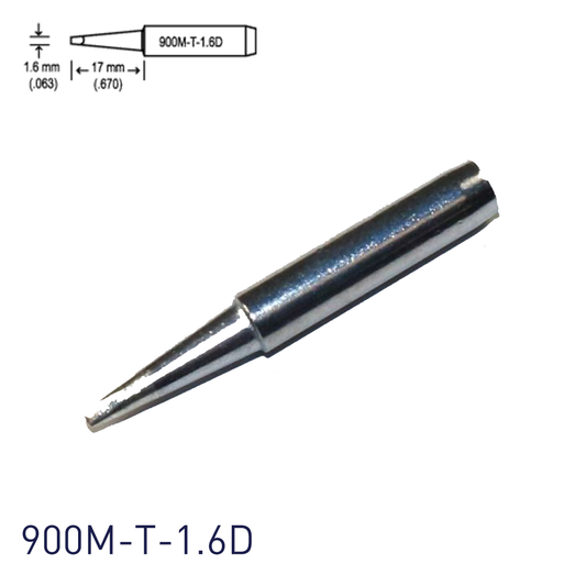 Hakko 900M-T-1.6D Soldering Iron Tips for for soldering station 928, 937, 701, 702B, 936, 933/934 and handpieces 900M(ESD), 907 and 933