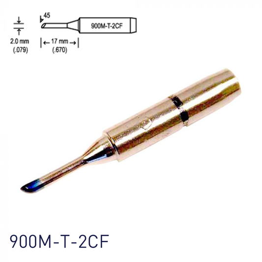 Hakko 900M-T-2CF Soldering Iron Tips for for soldering station 928, 937, 701, 702B, 936, 933/934 and handpieces 900M(ESD), 907 and 933