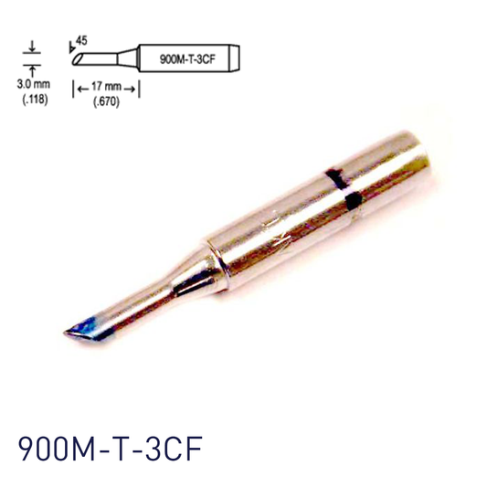 Hakko 900M-T-3CF Soldering Iron Tips for for soldering station 928, 937, 701, 702B, 936, 933/934 and handpieces 900M(ESD), 907 and 933