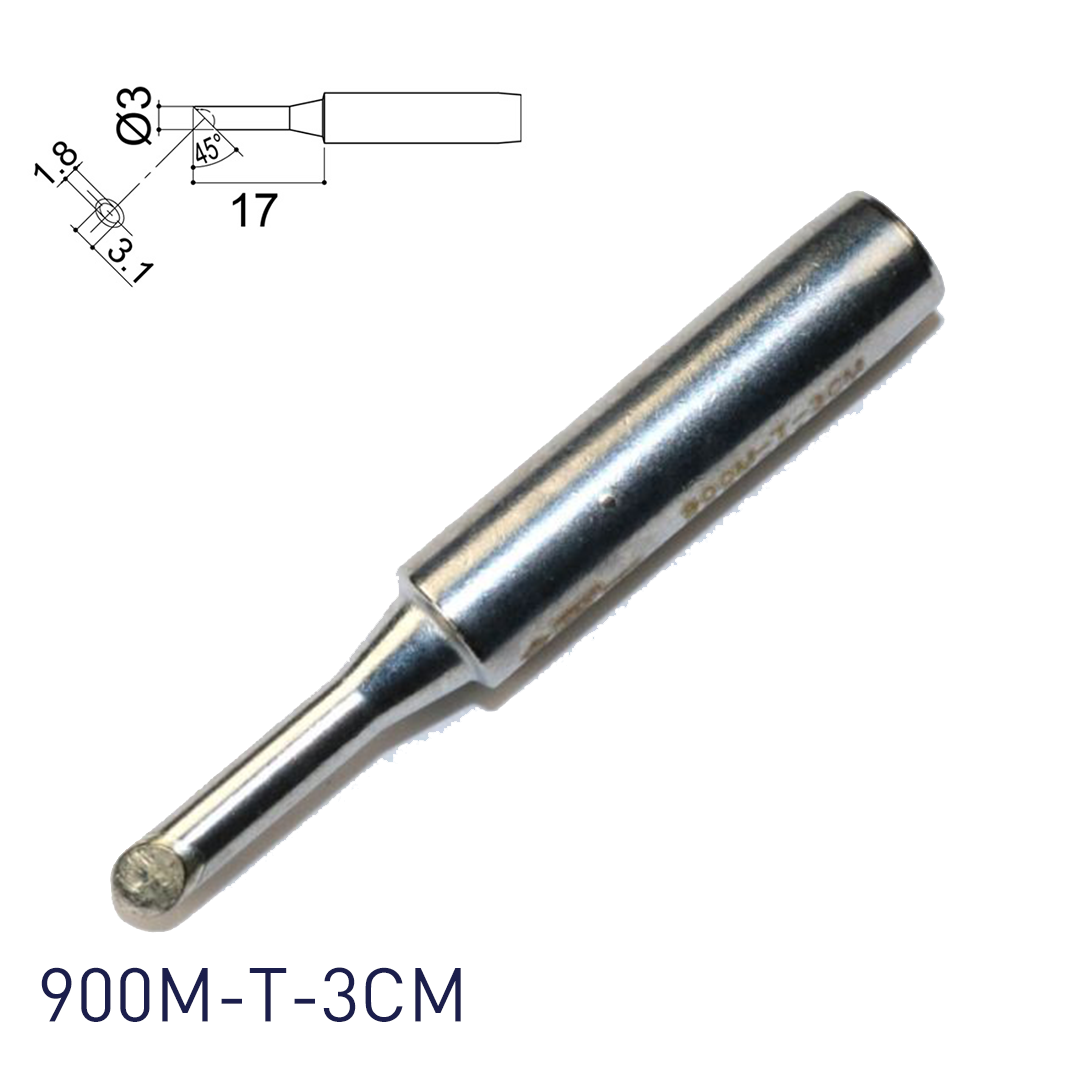 Hakko 900M-T-3CM Soldering Iron Tips for for soldering station 928, 937, 701, 702B, 936, 933/934 and handpieces 900M(ESD), 907 and 933