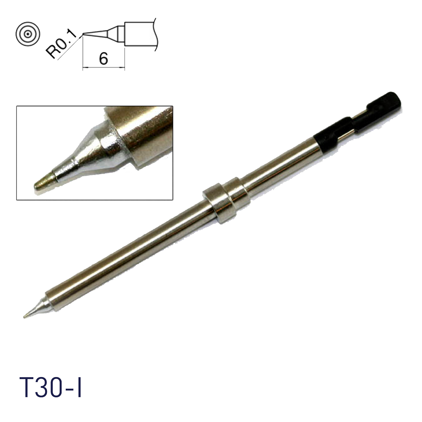 Hakko FM2032 micro soldering iron replacement tips T30-I with N2 soldering option available narrow ballpoint shape