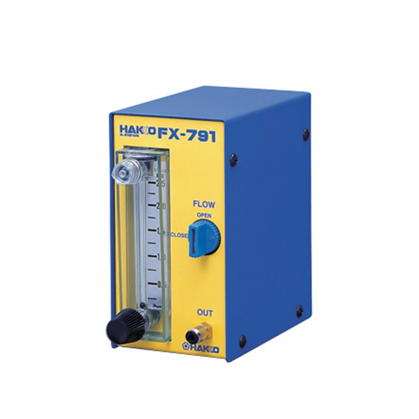 Hakko N2 flowmeter FX791 to regulate and control air flow for N2 soldering iron use for SMT assembly production line ESD safe lead free RoHS compliant