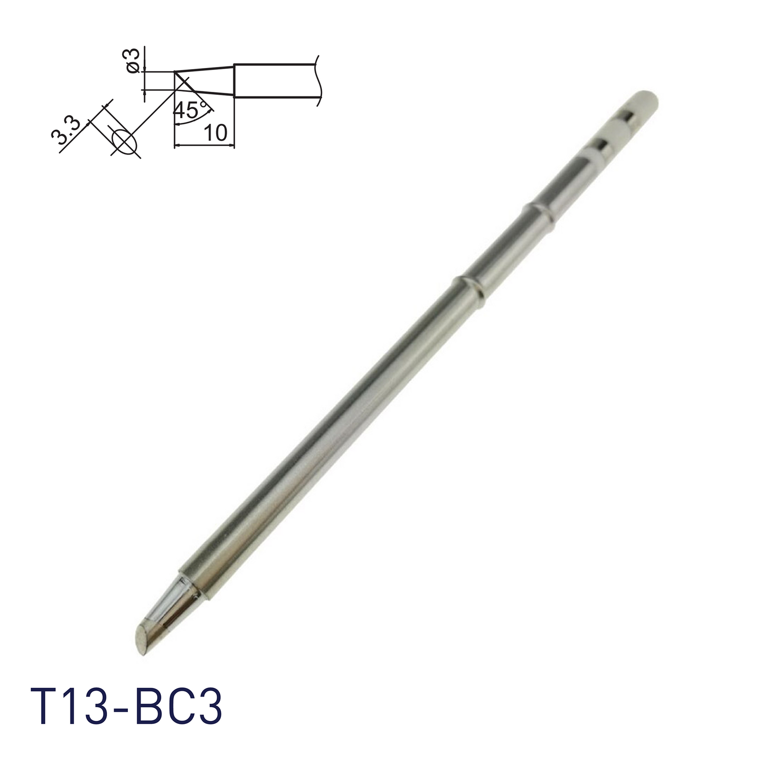 Hakko Soldering Iron Replacement Tip T13 - for FM2026 N2 soldering iron in angled concave shape