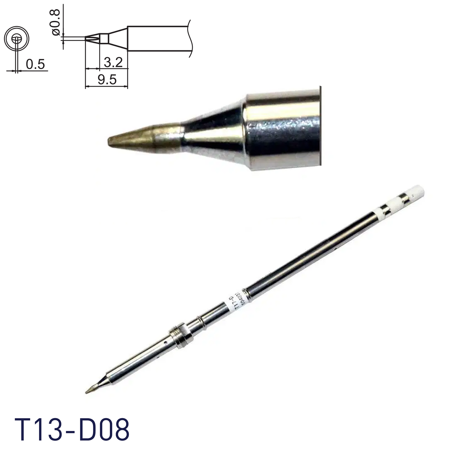 Hakko Soldering Iron Replacement Tip T13 - for FM2026 N2 soldering iron in flat-head screwdriver shape
