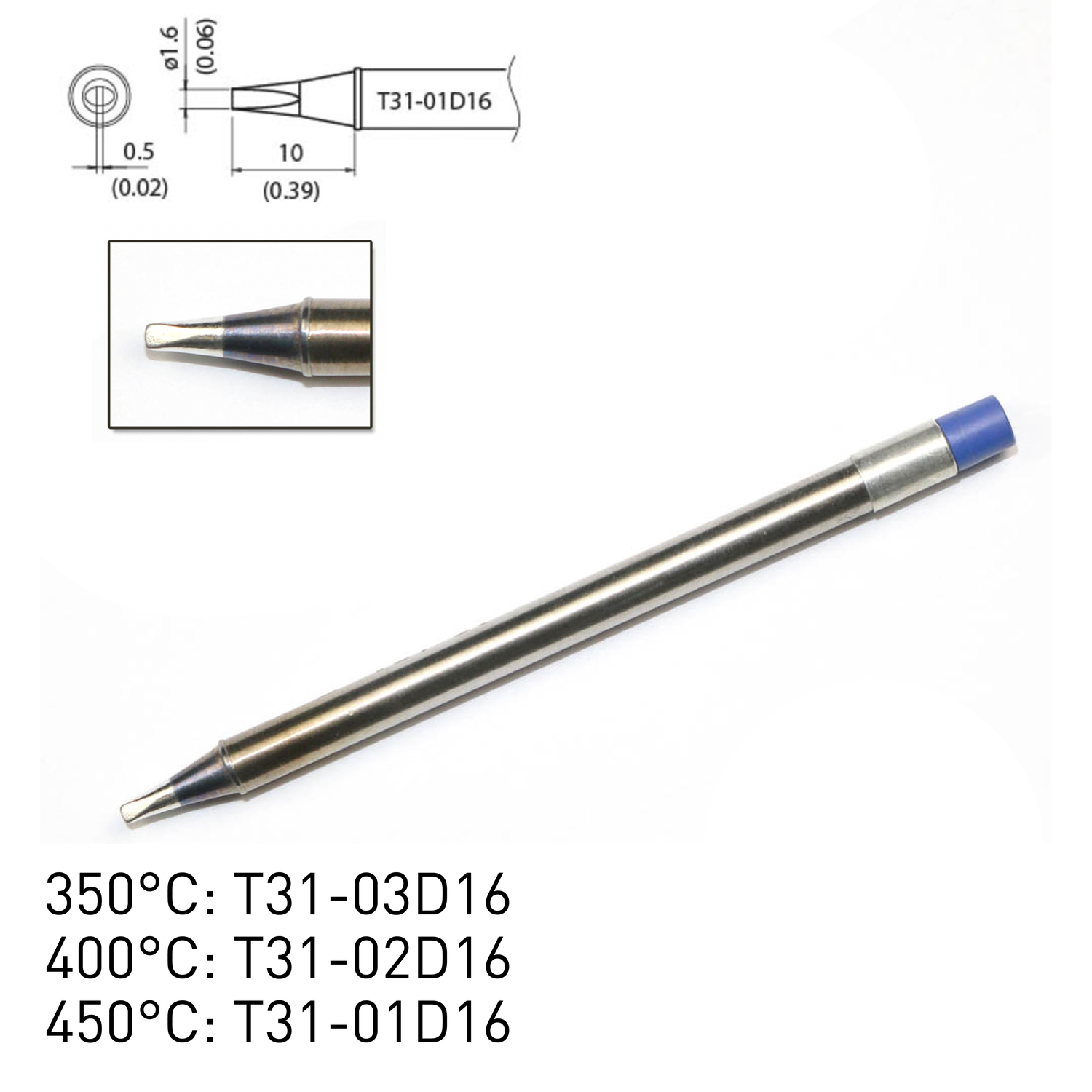 Hakko soldering station FX100 induction heating FX1001 soldering iron tips T31-01D16 T31-02D16 T31-03D16