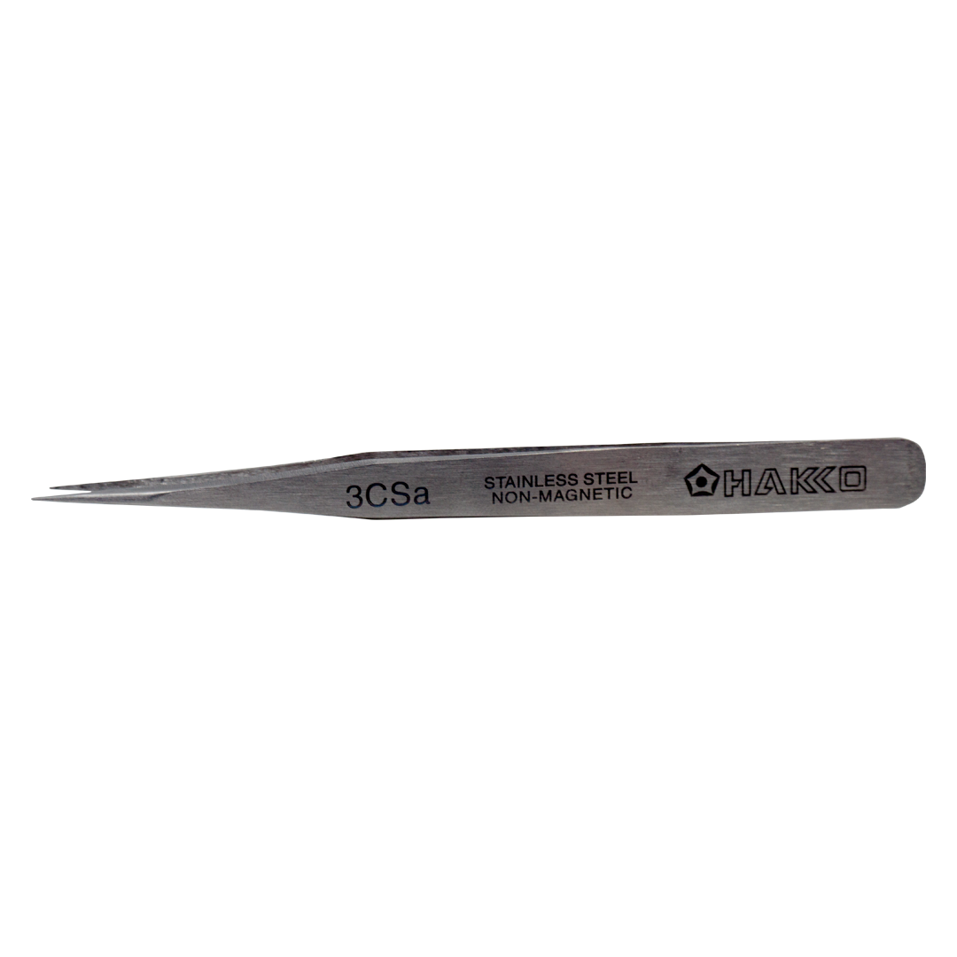 Hakko 3CSA antistatic non-magnetic tweezers to handle intricate and sensitive electronic components ESD safe