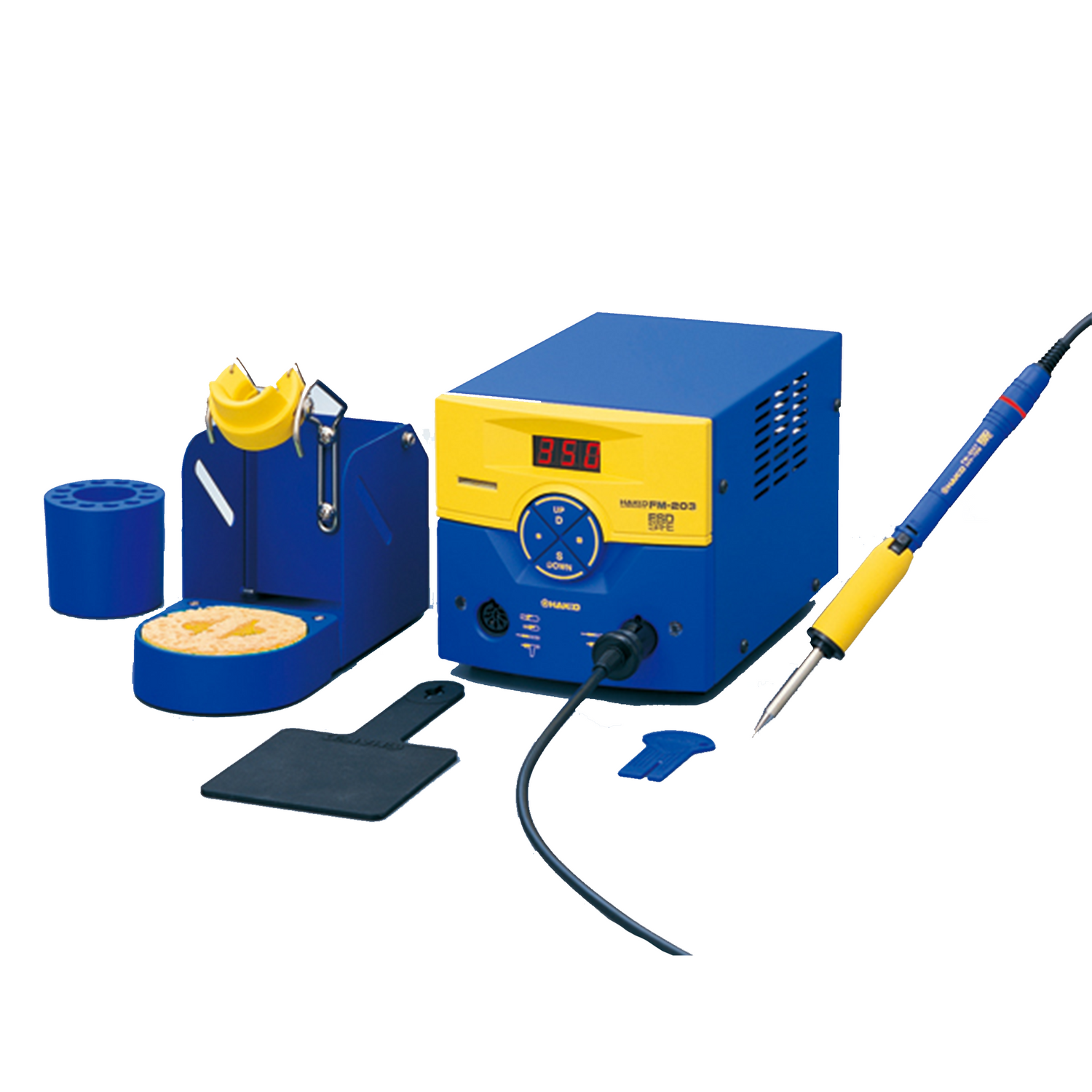 Hakko FM203 dual-port BGA SMD Soldering Desoldering Rework station machine with soldering iron compatible for T12 series tip