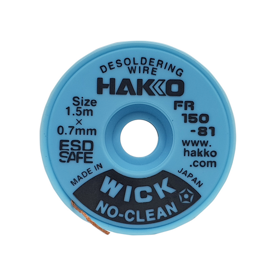 Hakko no-clean desoldering braid wire FR150-81 1.5m x 0.7mm solder wick to remove solder from printed circuit board