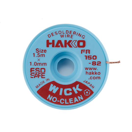 Hakko no-clean desoldering braid wire FR150-82 1.5m x 1.0mm solder wick to remove solder from printed circuit board