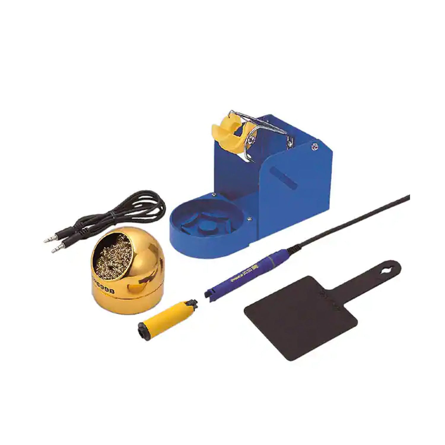 Hakko soldering iron FM2027 soldering iron conversion kit with brass wire tip cleaner and soldering iron holder, heat resistance pad, cable