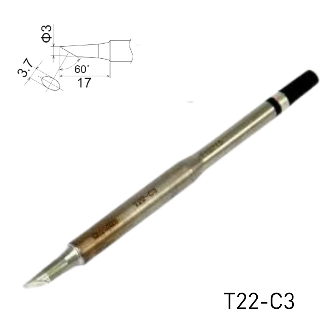 Hakko T22-C3  soldering iron replacement tip for soldering station