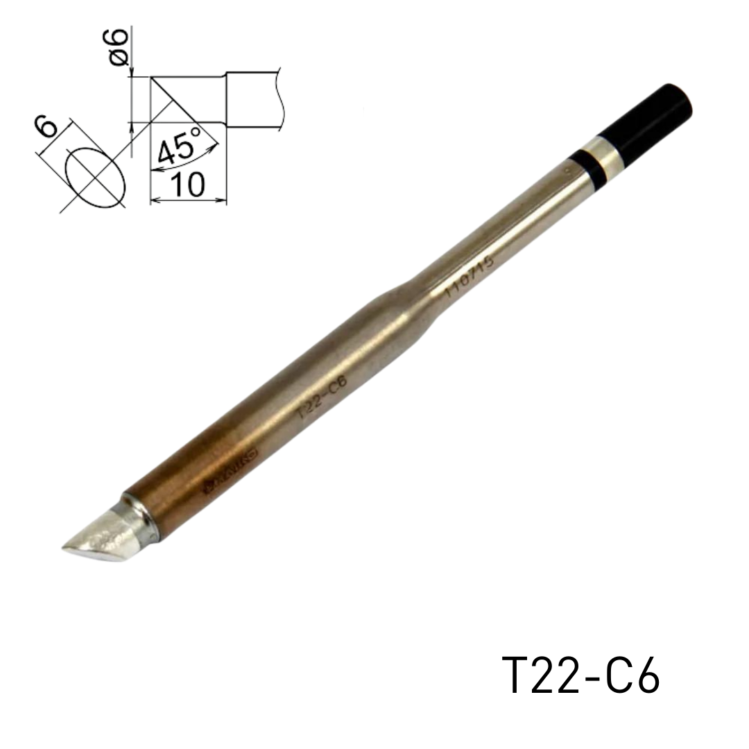 Hakko soldering iron tip T22-C6
