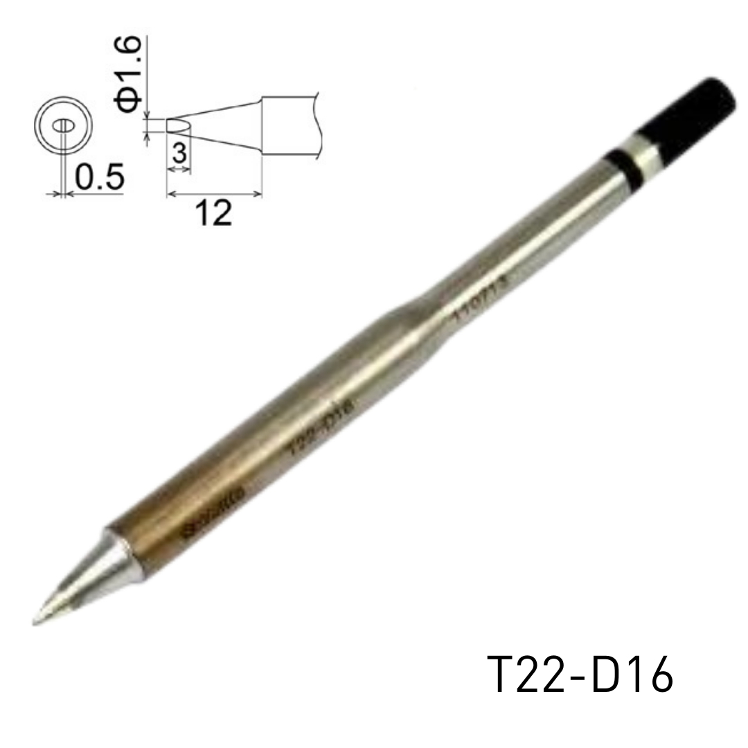 Hakko soldering iron tip T22-D16