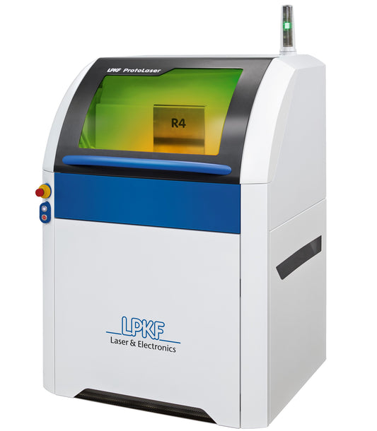 LPKF ProtoLaser R4 PCB Prototyping Machine picosecond-fast laser pulses allows for extremely precise structuring of delicate substrates and cutting of hardened or fired technical substrates