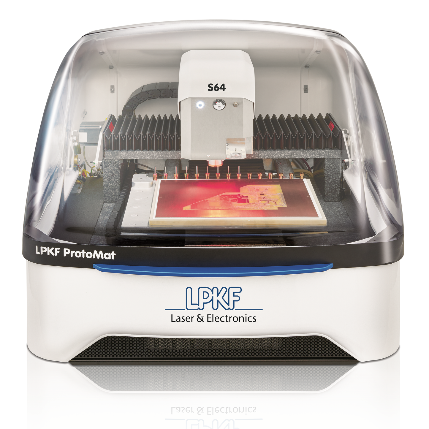 LPKF Protomat S64 PCB Prototyping Machine - ensure optimally controlled, exact milling depth also monitor tool change process
