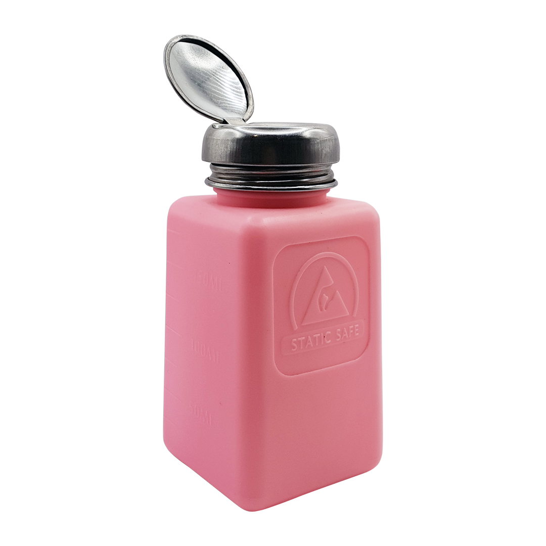 MEA pink color solvent dispenser bottle IPA esd safe 177ml