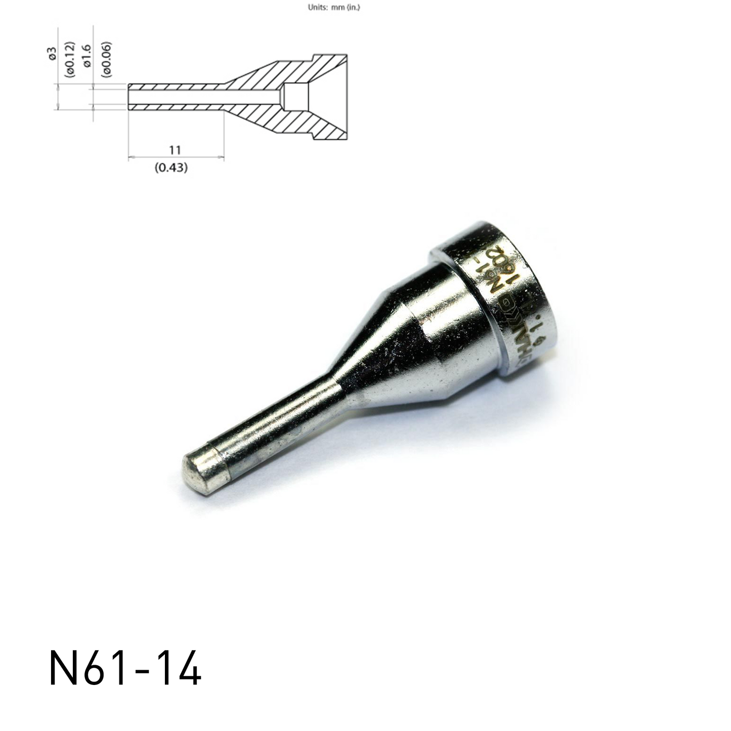 N61-14 Nozzle 1.6 mm Extra Long