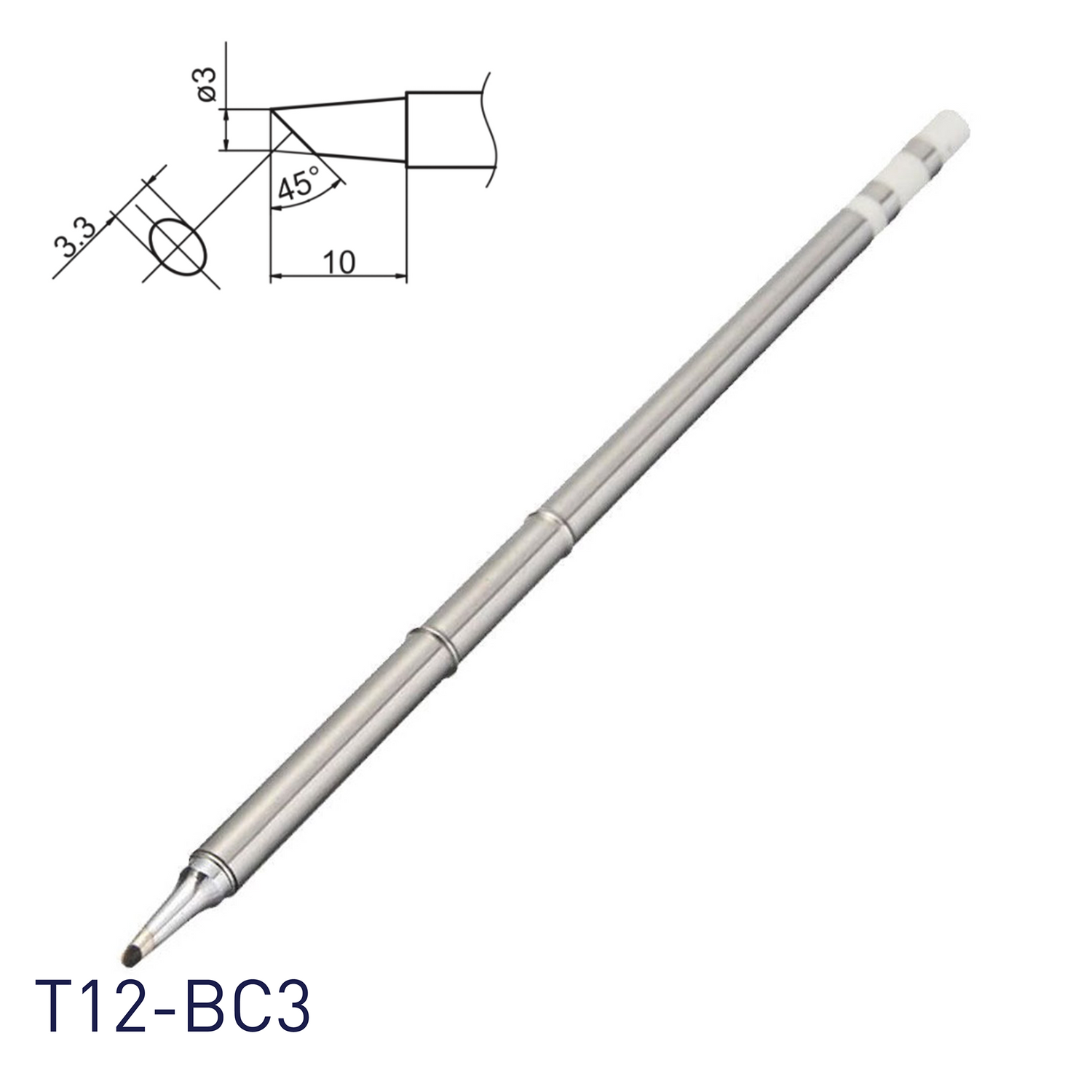 Hakko T12-BC3 Soldering Iron Tips for soldering station FM202, FM203, FM204, FM206, FM950, FX951, FX952 and soldering iron FM2027, FM2028