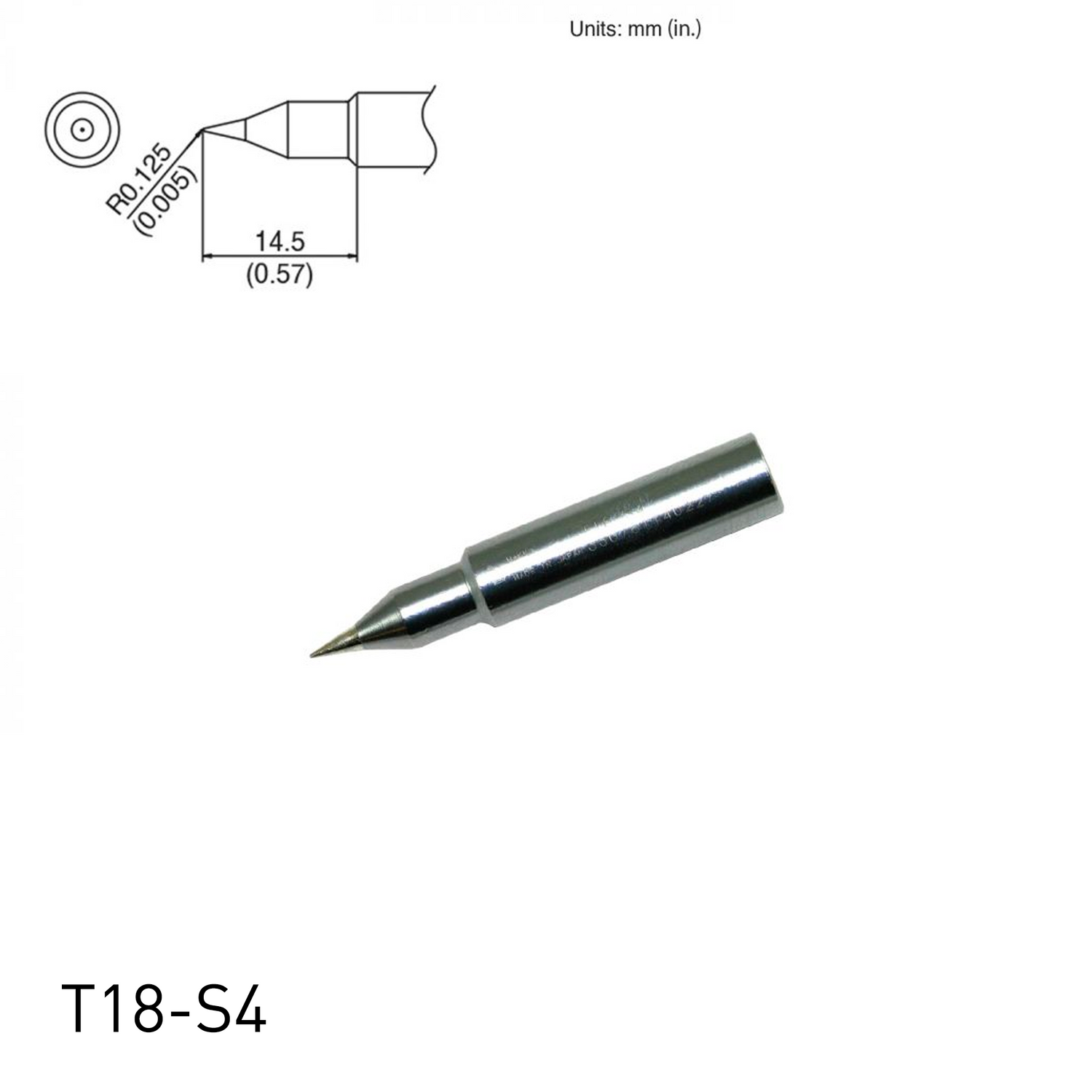 Hakko soldering iron tip T18-S4 Conical Sharp Tip for soldering station FX888, FX888D, FX889, FR701, FR702, FX600 & soldering iron FX8801, FX600