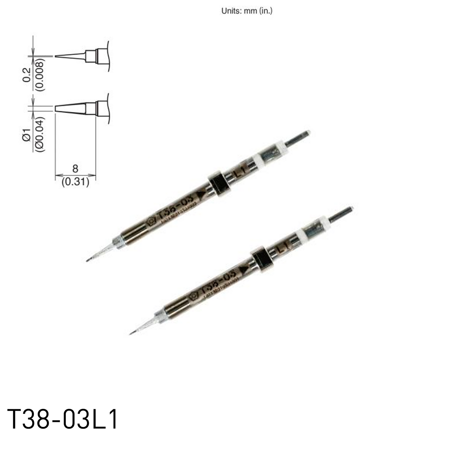 Hakko soldering iron tip T38-03L1