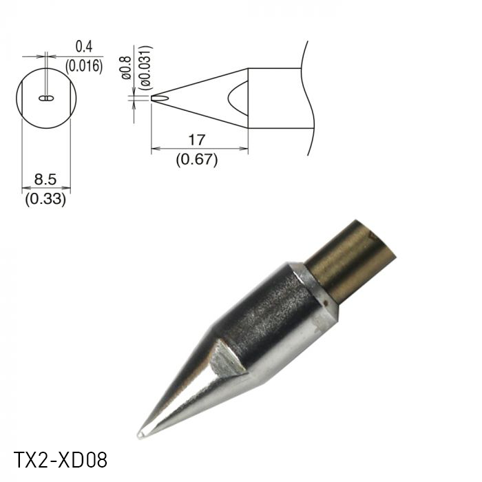 Hakko TX2 Series Soldering Tip TX2-XD08